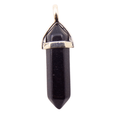 Blue Goldstone Point Pendant