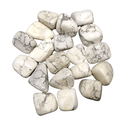 250g White Howlite Tumblestones (20-25mm)