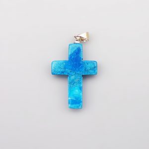 Blue Howlite Cross Pendant