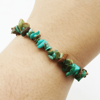 Natural Turquoise Chipped Bracelet - Image 2