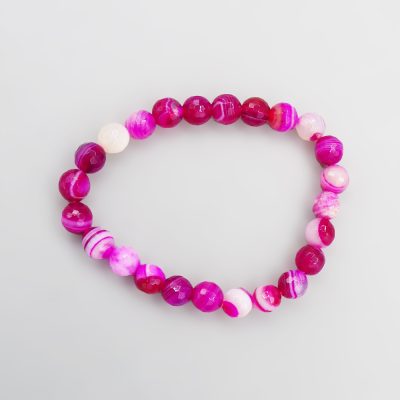Facet Pink Agate Bracelet
