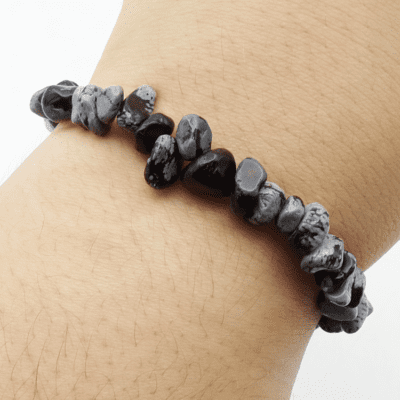 Snowflake Obsidian Chip Bracelets - Image 2