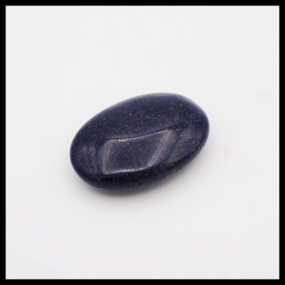 Blue Goldstone Palmstone (70mm x 50mm)
