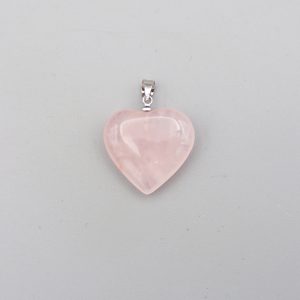 Rose Quartz Heart Pendant (20mm)