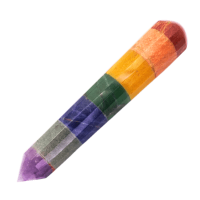 Banded Chakra Wand (Approx 130mm)