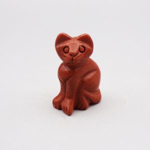 Goldstone Carved Cat (50mm)