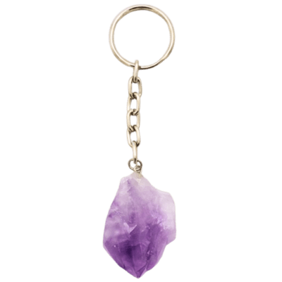 Natural Amethyst Point Keyring