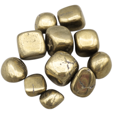 250g Pyrite Tumble Stones (20-25mm)
