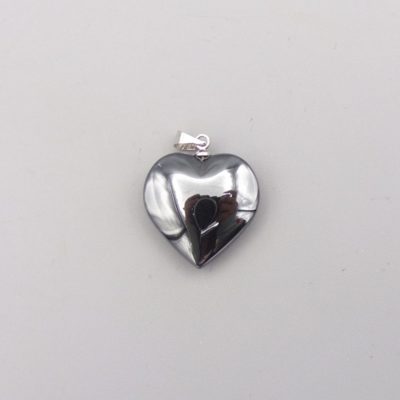 Hematite Heart Pendant (20mm)