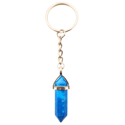 Blue Howlite Point Keyring