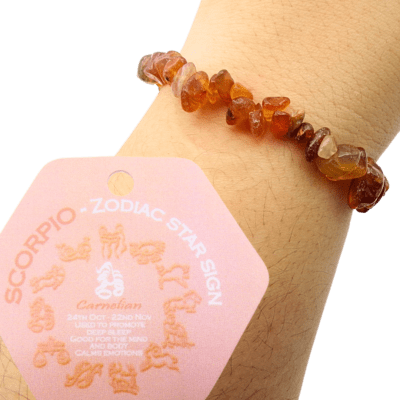 Scorpio Zodiac Birth Stone Bracelet - Carnelian