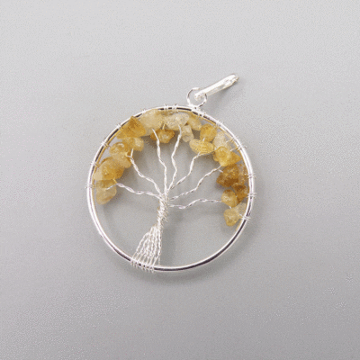 Citrine Tree of Life Pendant (38mm)