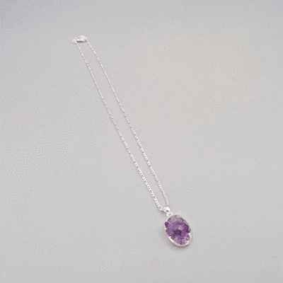 Amethyst Druze Necklace (15mm x 10mm)