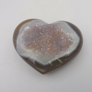 Agate Druzy Heart (100mm x 76mm) Flaw