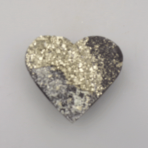 Natural Shungite Carved Heart With Pyrite (160g)