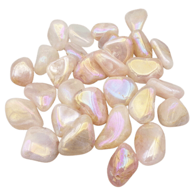 Wholesale Rose Aura Quartz Tumblestones