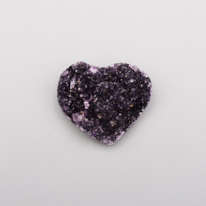 Amethyst Druzy Heart – Small (40mm x 34mm)