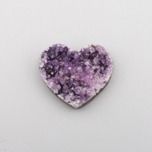 Amethyst Druzy Heart – Small (40mm x 36mm)