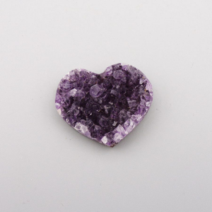 Amethyst Druzy Heart – Small (44mm x 35mm)
