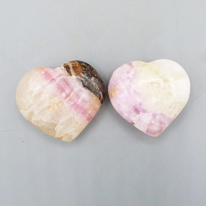 Pink Aragonite Polished Heart x 2 (170g)
