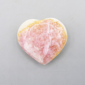 Pink Aragonite Polished Heart (65mm x 58mm)
