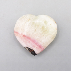Pink Aragonite Polished Heart (66mm x 62mm)
