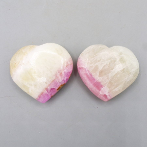 Pink Aragonite Polished Heart x 2 (220g)