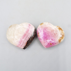 Pink Aragonite Polished Heart x 2 (224g)