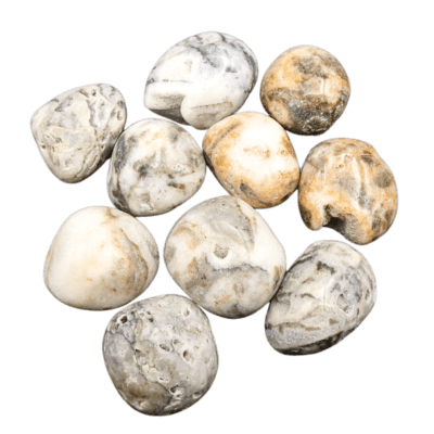 Druzy Zebra Agate Tumblestones (250g)