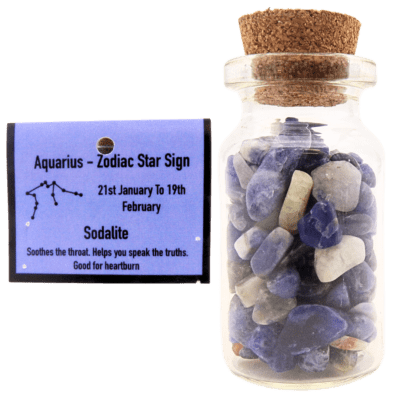 Zodiac Chip Bottle Pack - Aquarius / Sodalite