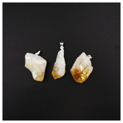 Citrine Aura Rough Pendant (Approx Dimensions: 20mm - 30mm)