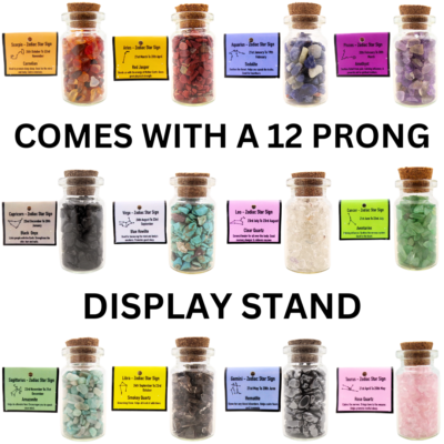 Zodiac Gemstone Chip Bottle Pack - Whole Stand