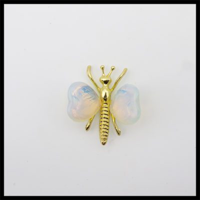 Opalite Gold Coated Alloy Butterfly (35mm x 40mm)