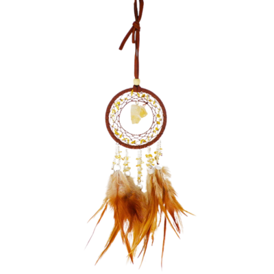 Citrine Dreamcatcher (Approx. Dimensions: 85mm x 310mm)