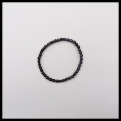 4mm Black Obsidian Bead Bracelet