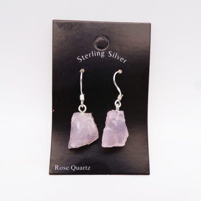 Wholesale Rose Quartz Earrings (925 Silver)