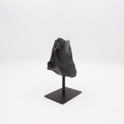 Raw Black Obsidian On Metal Stand - Image 3