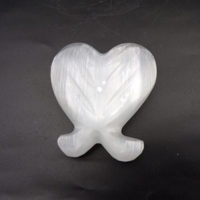 Selenite Heart Shell (78mm x 75mm)