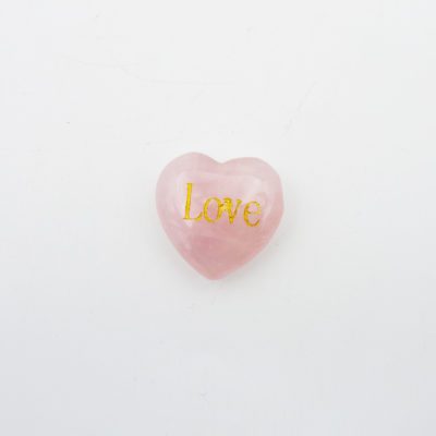 Wholesale Engraved Rose Quartz Heart
