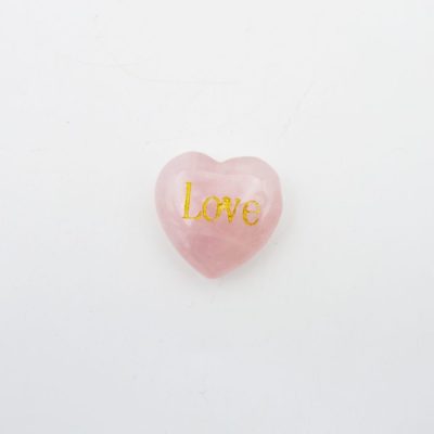 Wholesale Engraved Rose Quartz Heart