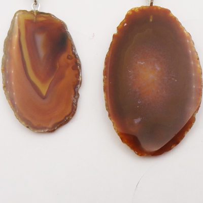 Natural Agate Slice Pendant (925 Silver) - Image 2