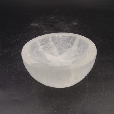 Mini Selenite Carved Bowl (6cm) - Image 2