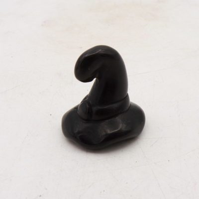 Black Obsidian Witches Hat (35mm x 30mm)