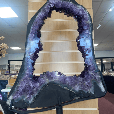 Extra Large Amethyst Portal On Metal Stand- 36KG (152cm x 63cm) - Image 2