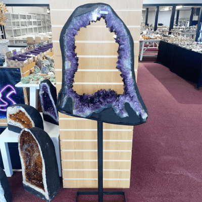 Extra Large Amethyst Portal On Metal Stand- 36KG (152cm x 63cm)