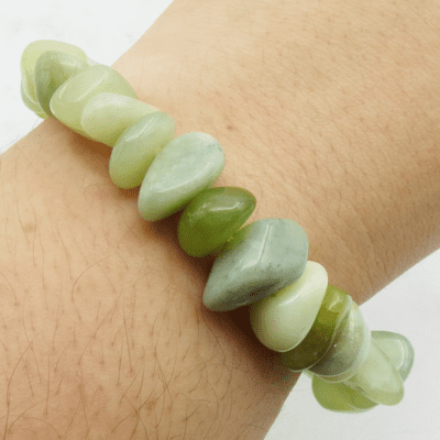 New Jade Chunky Smooth Chip Bracelet - Image 2
