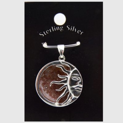 Wholesale Citrine Druzy Sun Pendant (925 Silver)