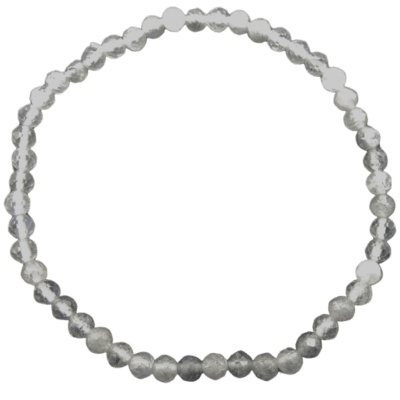 Labradorite Faceted Bead Bracelet 4mm