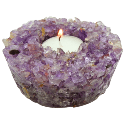 Amethyst Chip Tealight Holder