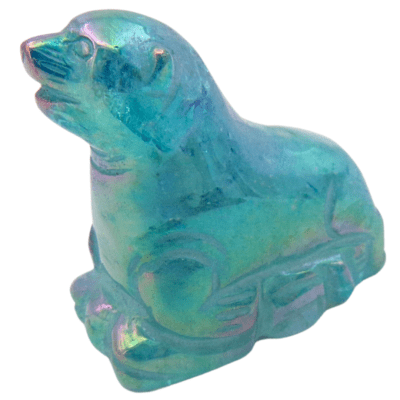 Aqua Aura Quartz Seal - Approx Dimensions (35mm x 35mm) - Image 5